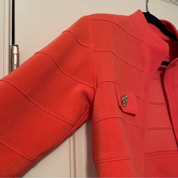 Vintage Etoile Coral 2 Piece Set Dress and Crop Jacket - Picture 13 of 16